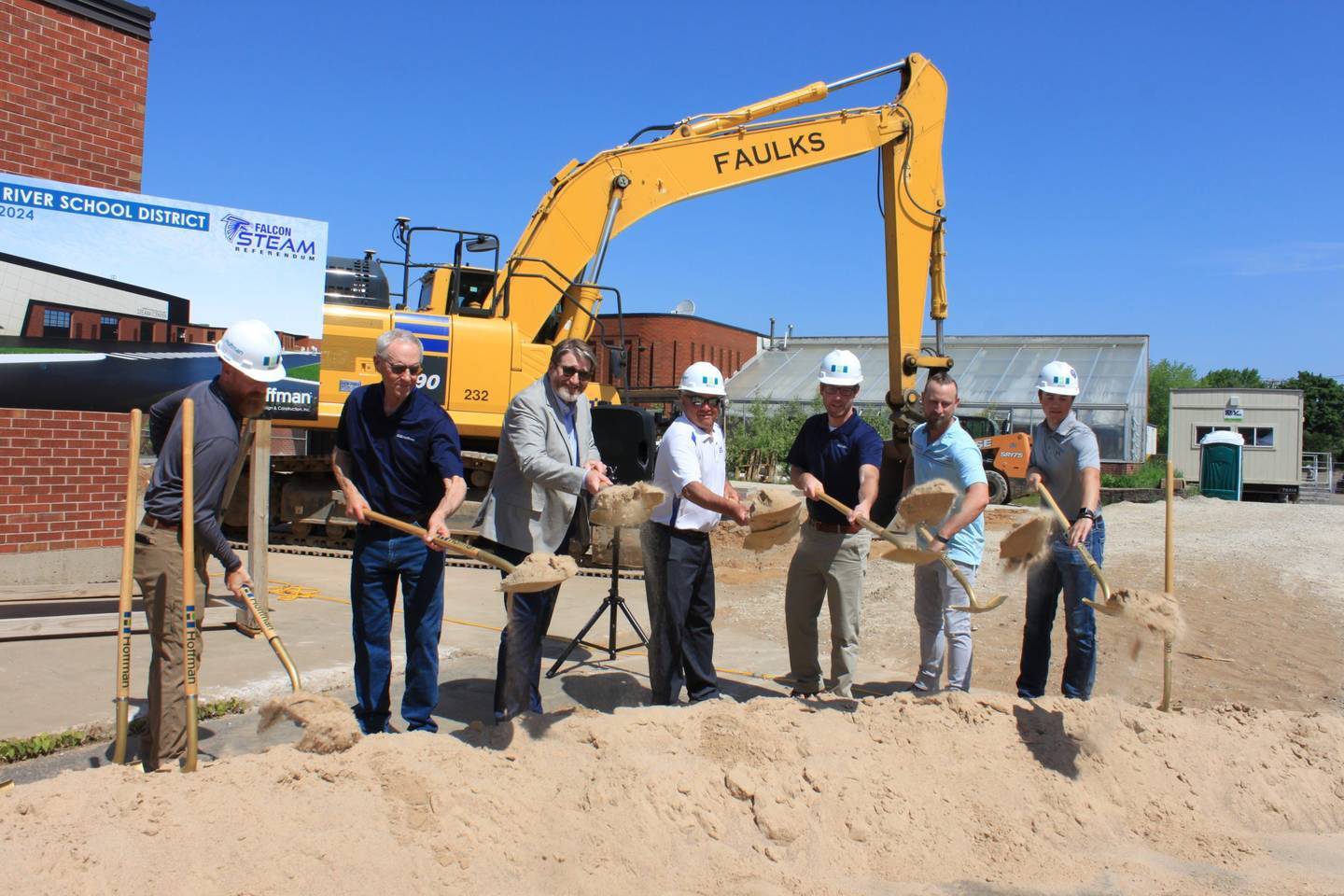 Tomorrow River Schools Breaks Ground on “Falcon STEAM” Referendum Project