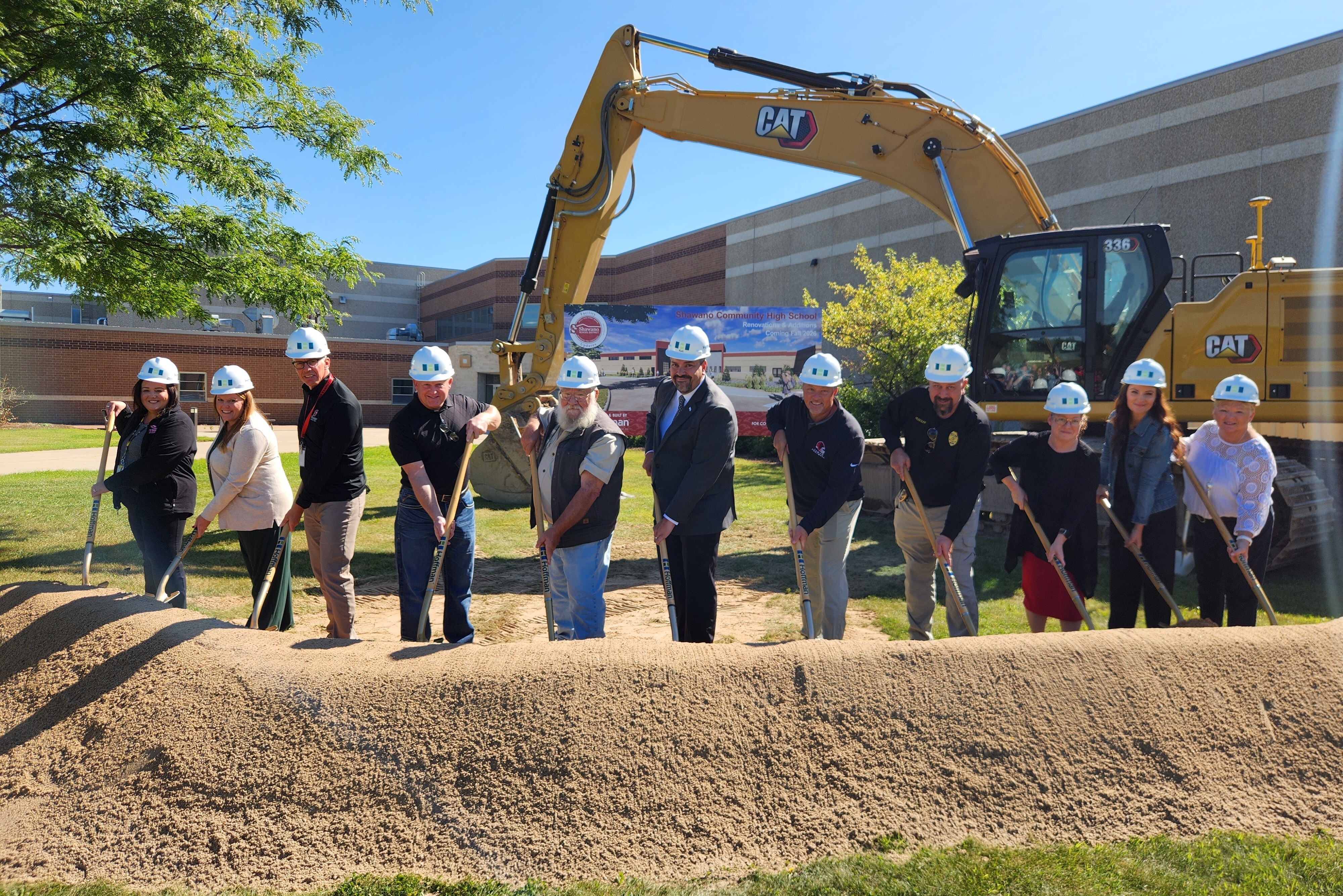 School District Personnel Turn Dirt During the Ceremony